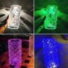 Veilleuse cristal tactile, projecteur réglable en diamant romantique, abat jour