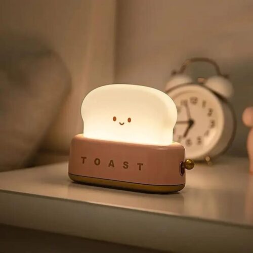 Veilleuse de chevet mignonne lampe de table décorative pour bureau rechargeable Type-C
