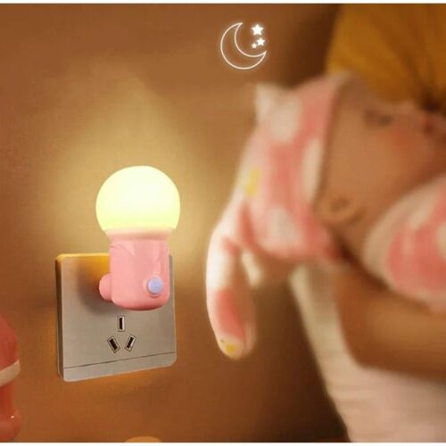 Veilleuse LED ours bicolore pour chambre d'enfants, lumière chaude