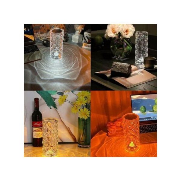 Veilleuse romantique en cristal avec éclairage tactile