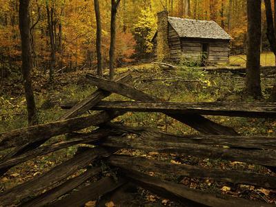 Cole Cabin, Great Smoky Mountains National Park, Tennessee, USA - Photographic Print, 12x9