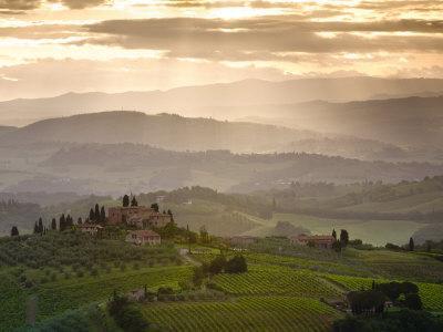 Landscape, San Gimignano, Tuscany, Italy - Photographic Print, 16x12